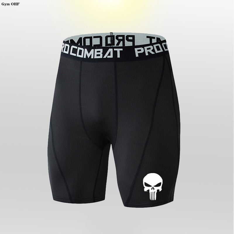 Sports Tight Pants Basketball Running Fitness High-Stretch Pants Quick-Drying Breathable Track And Field Training Compressed Five-Point Pants For Men - Image 4